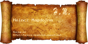 Heincz Magdolna névjegykártya