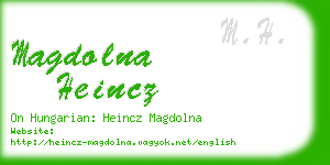 magdolna heincz business card